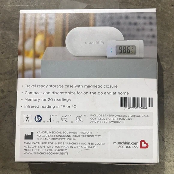 Munchkin Mini Thermometer - White and Silver - Picture 2 of 2
